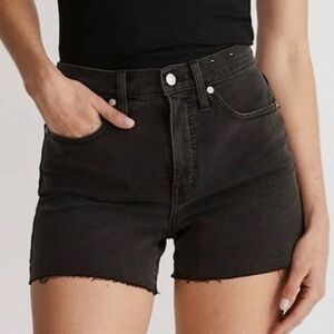 Madewell Shorts Womens Size 33 Black Denim Mid Rise Perfect Vintage Jean